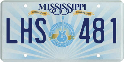 MS license plate LHS481