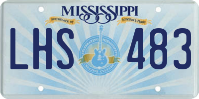 MS license plate LHS483