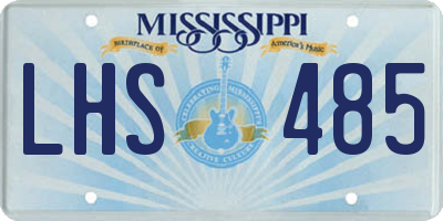 MS license plate LHS485