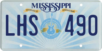 MS license plate LHS490