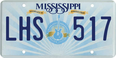 MS license plate LHS517