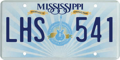 MS license plate LHS541