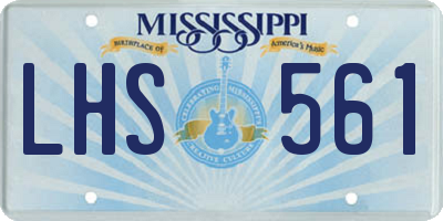 MS license plate LHS561