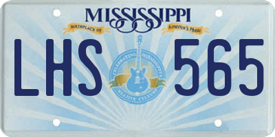 MS license plate LHS565