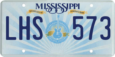 MS license plate LHS573