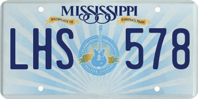 MS license plate LHS578