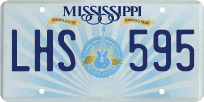 MS license plate LHS595