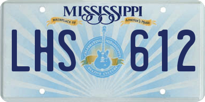MS license plate LHS612