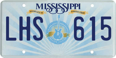 MS license plate LHS615