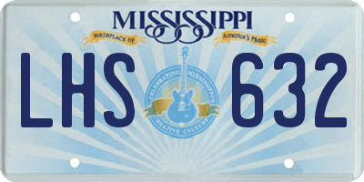 MS license plate LHS632
