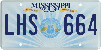 MS license plate LHS664