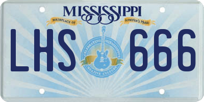 MS license plate LHS666