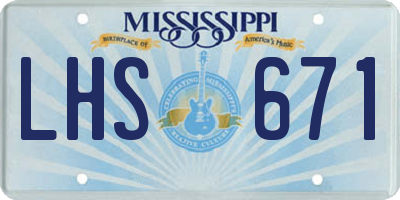 MS license plate LHS671