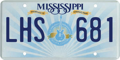 MS license plate LHS681