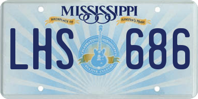 MS license plate LHS686
