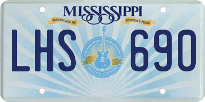 MS license plate LHS690