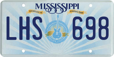 MS license plate LHS698