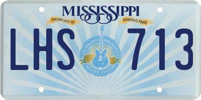 MS license plate LHS713