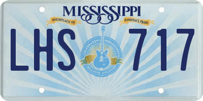 MS license plate LHS717
