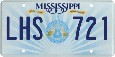 MS license plate LHS721