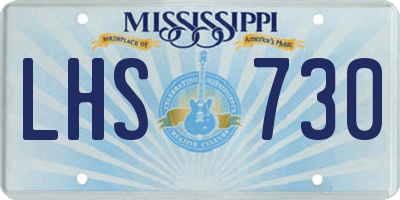MS license plate LHS730