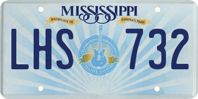 MS license plate LHS732