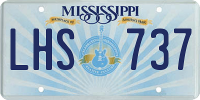 MS license plate LHS737