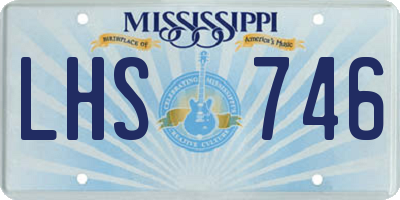 MS license plate LHS746