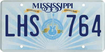 MS license plate LHS764
