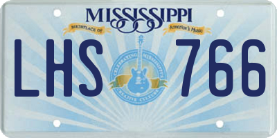 MS license plate LHS766