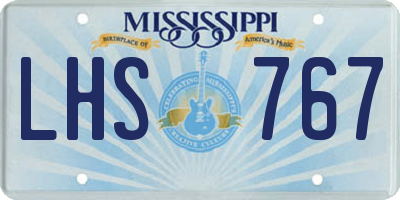 MS license plate LHS767