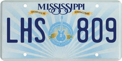 MS license plate LHS809