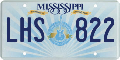 MS license plate LHS822