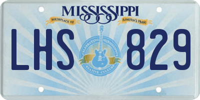 MS license plate LHS829