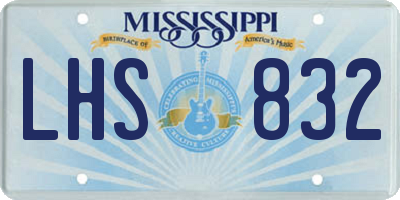 MS license plate LHS832