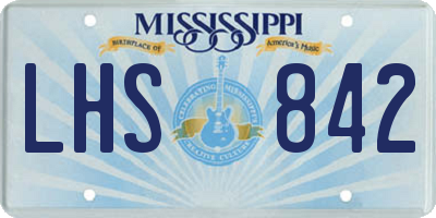 MS license plate LHS842