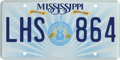 MS license plate LHS864