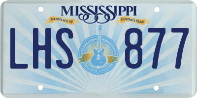 MS license plate LHS877