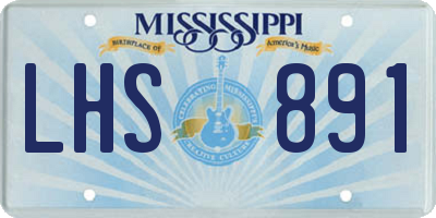 MS license plate LHS891
