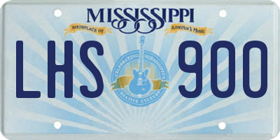 MS license plate LHS900