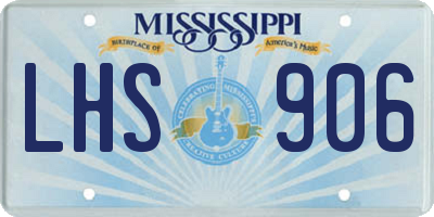 MS license plate LHS906