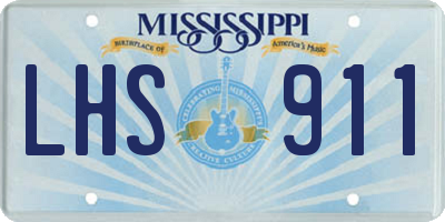 MS license plate LHS911