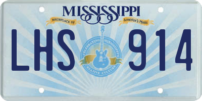 MS license plate LHS914