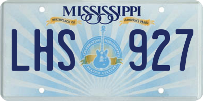 MS license plate LHS927