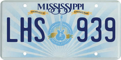 MS license plate LHS939
