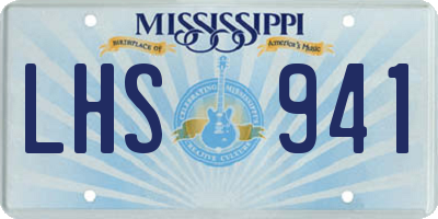 MS license plate LHS941