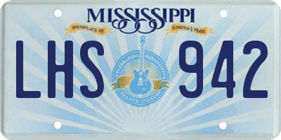 MS license plate LHS942
