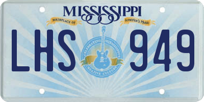MS license plate LHS949