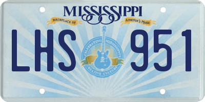 MS license plate LHS951