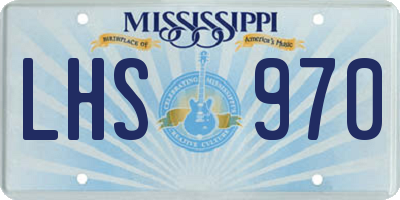 MS license plate LHS970